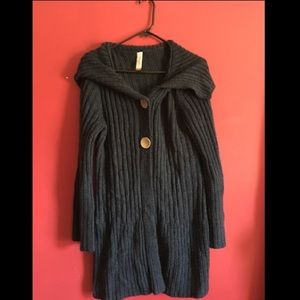 Navy blue long sweater